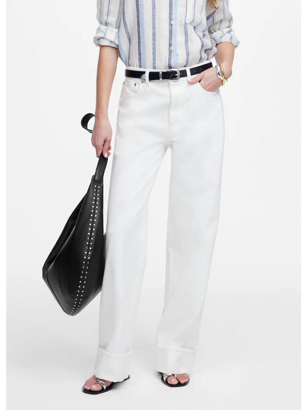 Madewell | NWT Low-Slung Baggy Jean White Wide Leg Denim | Sz 30